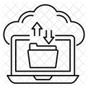 Almacenamiento En La Nube Datos En La Nube Transferencia De Datos Icono