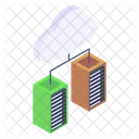 Servidores En La Nube Almacenamiento En La Nube Datos En La Nube Icono