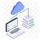 Servidores En La Nube Almacenamiento En La Nube Datos En La Nube Icono