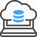 Almacenamiento en la nube de la computadora  Icono