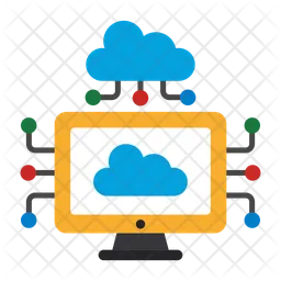 Pantalla de almacenamiento en la nube  Icono