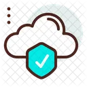 Almacenamiento en la nube verificado  Icono