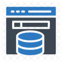 En Linea Almacenamiento Base De Datos Icono