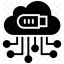 Almacenamiento En La Nube Almacenamiento Externo Datos En Linea Icono