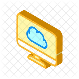 Almacenamiento de computadora en la nube  Icono