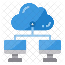 Almacenamiento de computadora en la nube  Icono