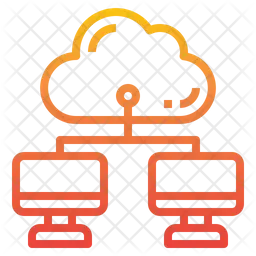 Almacenamiento de computadora en la nube  Icono