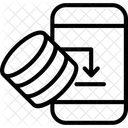 Almacenamiento Movil Base De Datos Movil Servidor Telefonico Icono