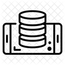 Almacenamiento Movil Base De Datos De Telefonos Inteligentes Almacenamiento De Datos Icono