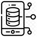 Base De Datos Movil Almacenamiento Movil Almacenamiento Telefonico Icono