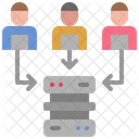 Almacenamiento De Servidor Base De Datos Alojamiento Icono