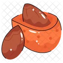 Nutrition Brown Almond Icon