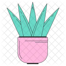 Aloe potted plant  Icon