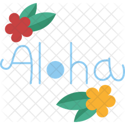 Aloha Icon - Download in Flat Style