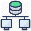 Alojamiento De Bases De Datos Alojamiento De Servidores Redes De Bases De Datos Icono