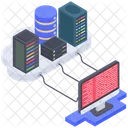 Alojamiento De Bases De Datos Servidor De Bases De Datos Alojamiento De Servidores Icono