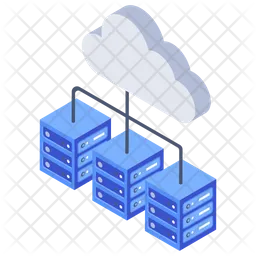Alojamiento de datos en la nube  Icono
