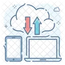 Datos En La Nube Alojamiento En La Nube Almacenamiento En La Nube Icono