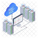 Servidores En La Nube Centros De Datos Bases De Datos En La Nube Icono