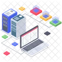 Alojamiento De Servidores Servidor De Bases De Datos Almacenamiento De Bases De Datos Icono
