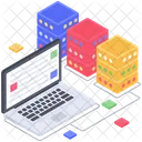 Alojamiento De Servidores Servidor De Bases De Datos Almacenamiento De Bases De Datos Icono