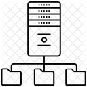 Alojamiento De Servidores Servidor De Datos Alojamiento De Datos Icono