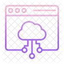 Base De Datos Iwebsite Alojamiento Web Redes Web En La Nube Icono