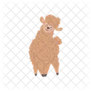 Alpaka Vektor Lama Symbol