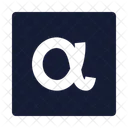 Alpha-Quadrat  Symbol