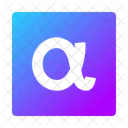 Alpha-Quadrat  Symbol