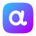 Alpha-Quadrat  Symbol