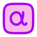 Alpha-Quadrat  Symbol