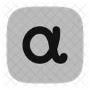 Alpha-Quadrat  Symbol