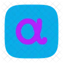 Alpha-Quadrat  Symbol