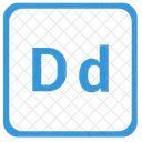 D Latin Letter Icon