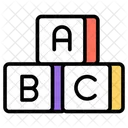 Alphabet Blocks Podium Cube Icon