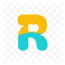 Alphabet Buchstabe R Icon