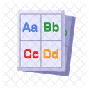 Alphabet Chart Kindergarten Kids Icon