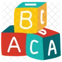 Alphabet Cube Blocks Abc Icon