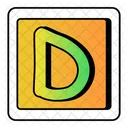 Alphabet D Education Study Icon