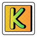 Alphabet K Letters Typography Icon