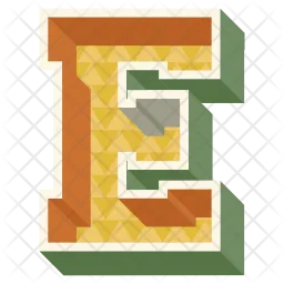 Alphabet Letter E  Icon