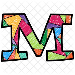 Alphabet Letter M  Icon