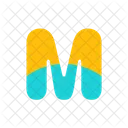 Alphabet Letter M Typograpgy Alphabet A Icon