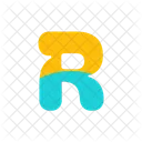 Alphabet Letter R Typograpgy Alphabet A Icon