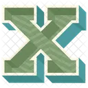 X Letter Capital Icon