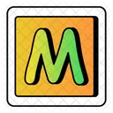 Alphabet M Sign Arrow Icon