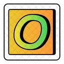 Alphabet O Typography Education Icon