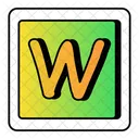 Alphabet W Font Education Icon