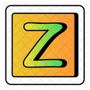 Alphabet Z Typographie Signe Icon